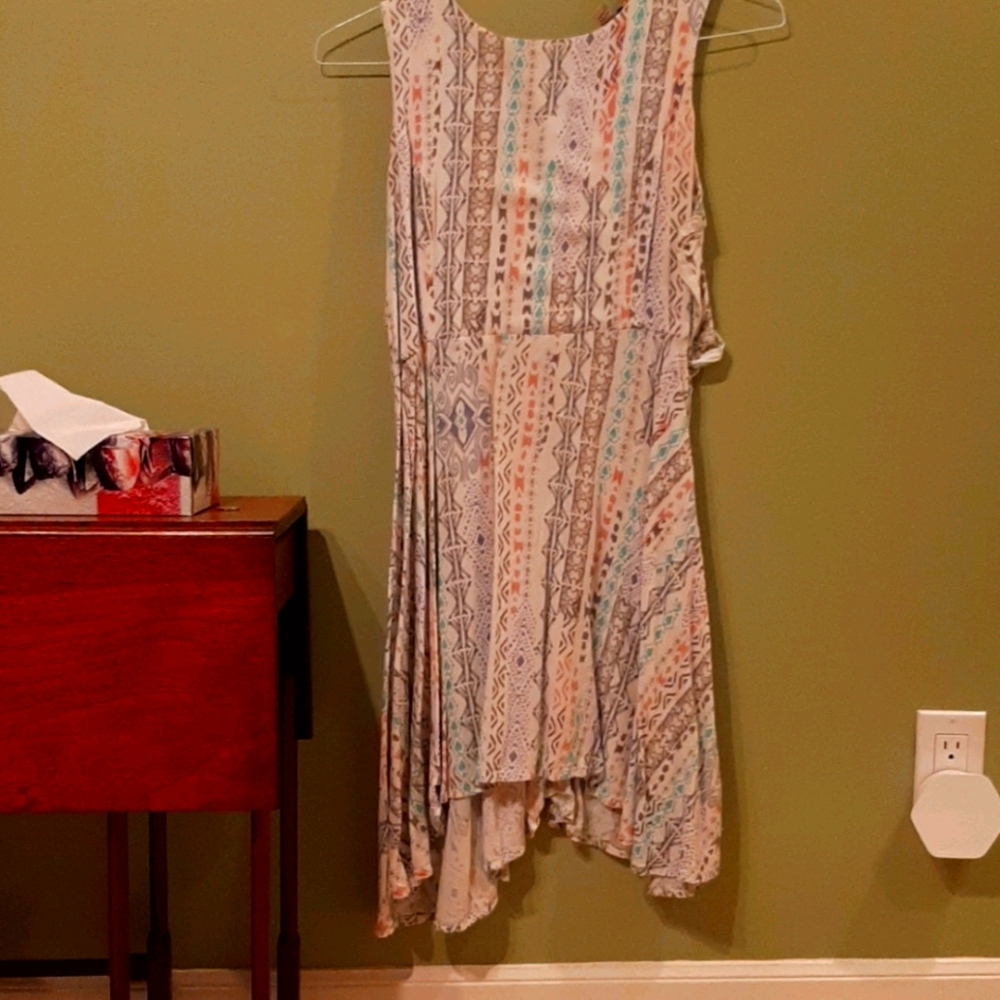 Colourful short summer dress